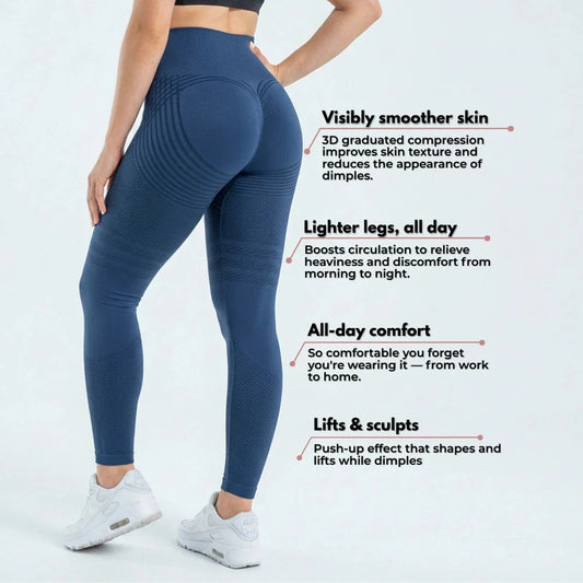 AUREN 3D Leggings - Blue Navy
