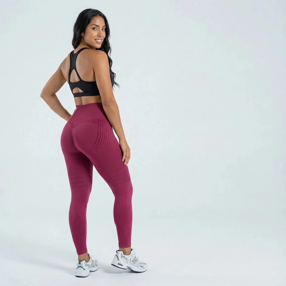 AUREN 3D Leggings - Burgundy