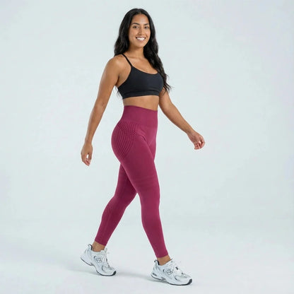 AUREN 3D Leggings - Burgundy