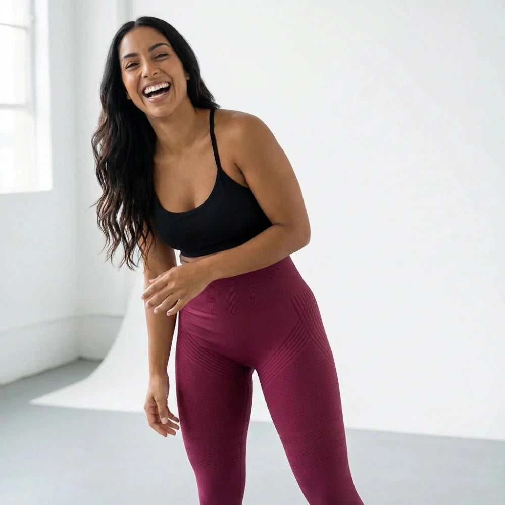 AUREN 3D Leggings - Burgundy
