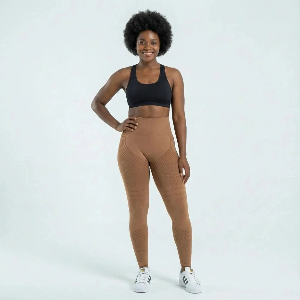 AUREN 3D Leggings - Brown Coffee