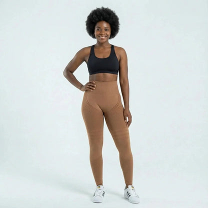 AUREN 3D Leggings - Brown Coffee