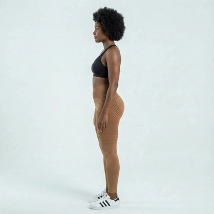 AUREN 3D Leggings - Brown Coffee