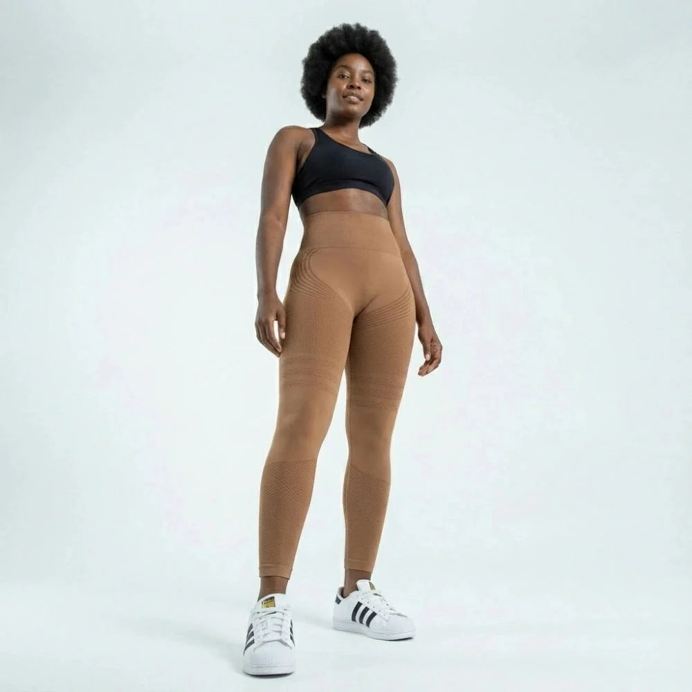 AUREN 3D Leggings - Brown Coffee