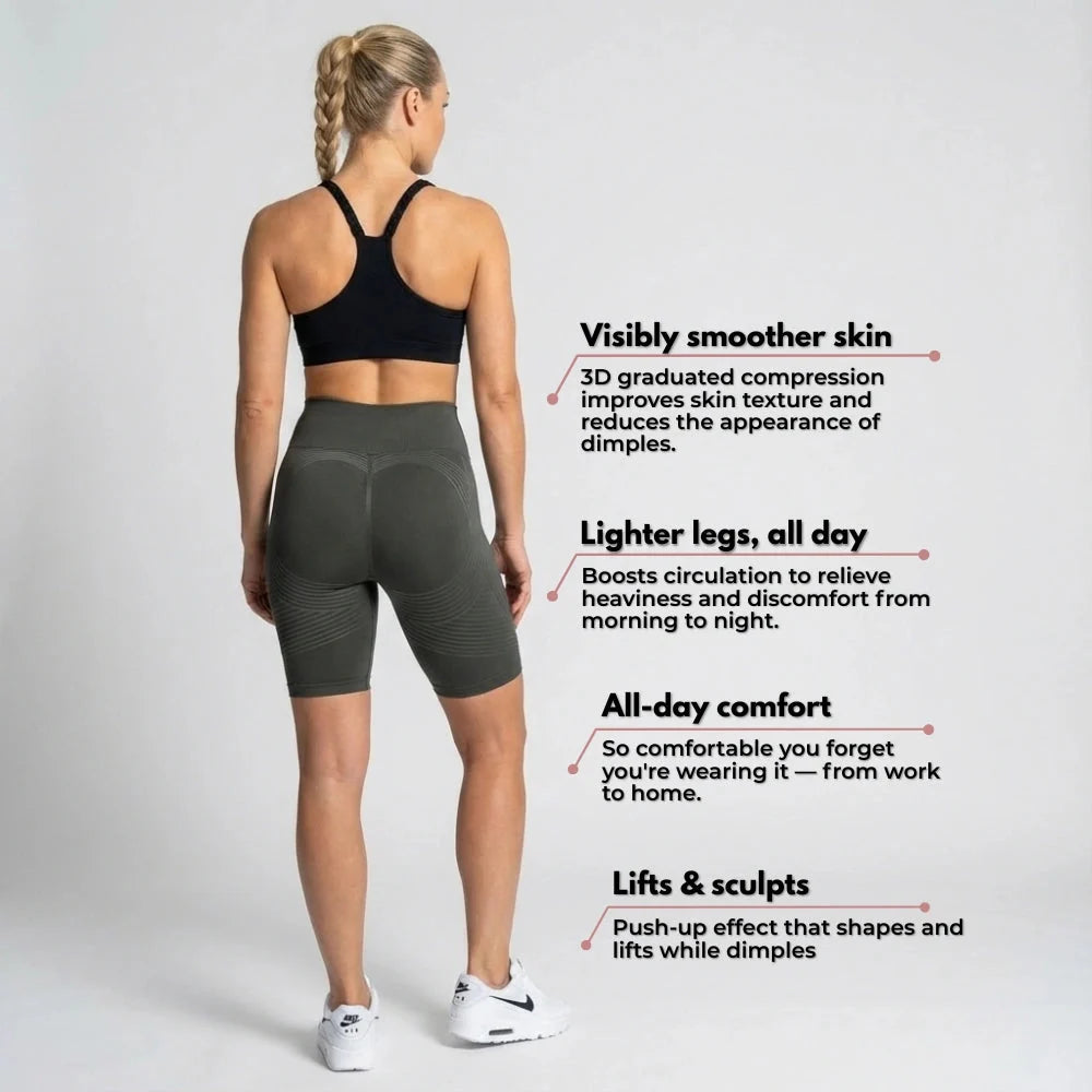 AUREN 3D Short Legging – Dark Grey