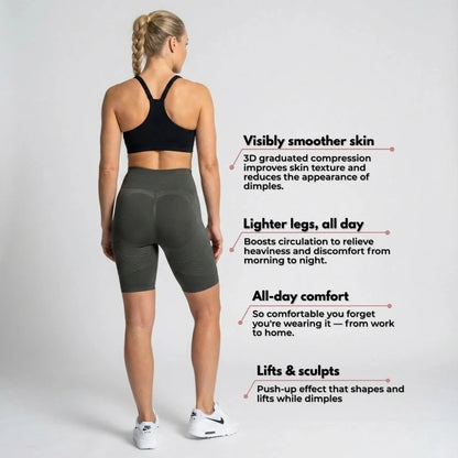 AUREN 3D Short Legging – Dark Grey