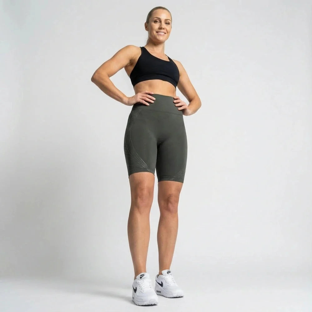 AUREN 3D Short Legging – Dark Grey