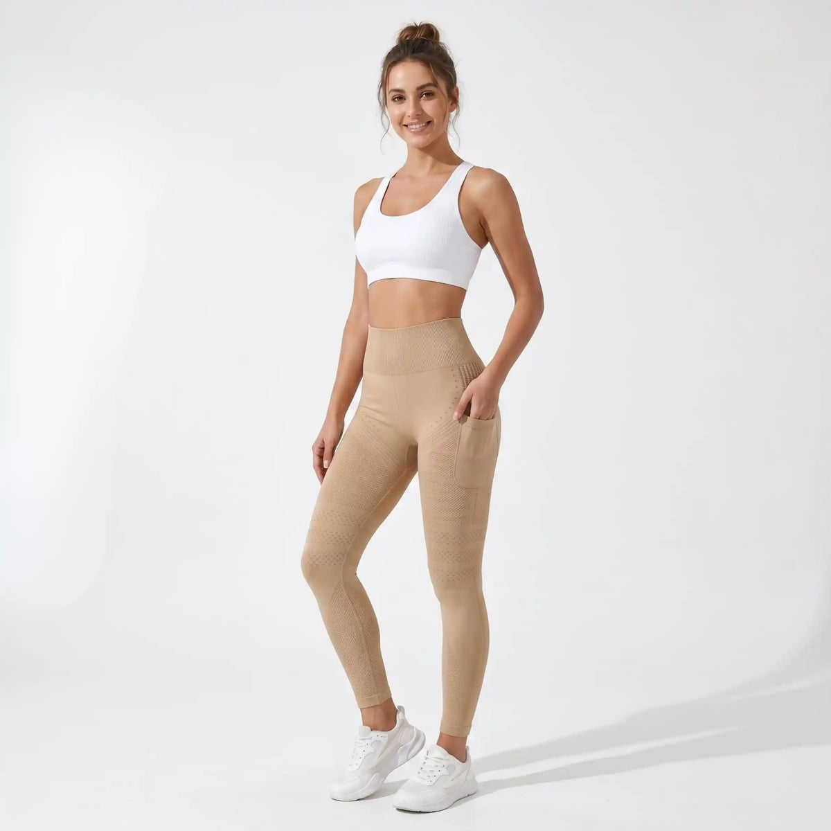 AUREN 3D Leggings - Beige