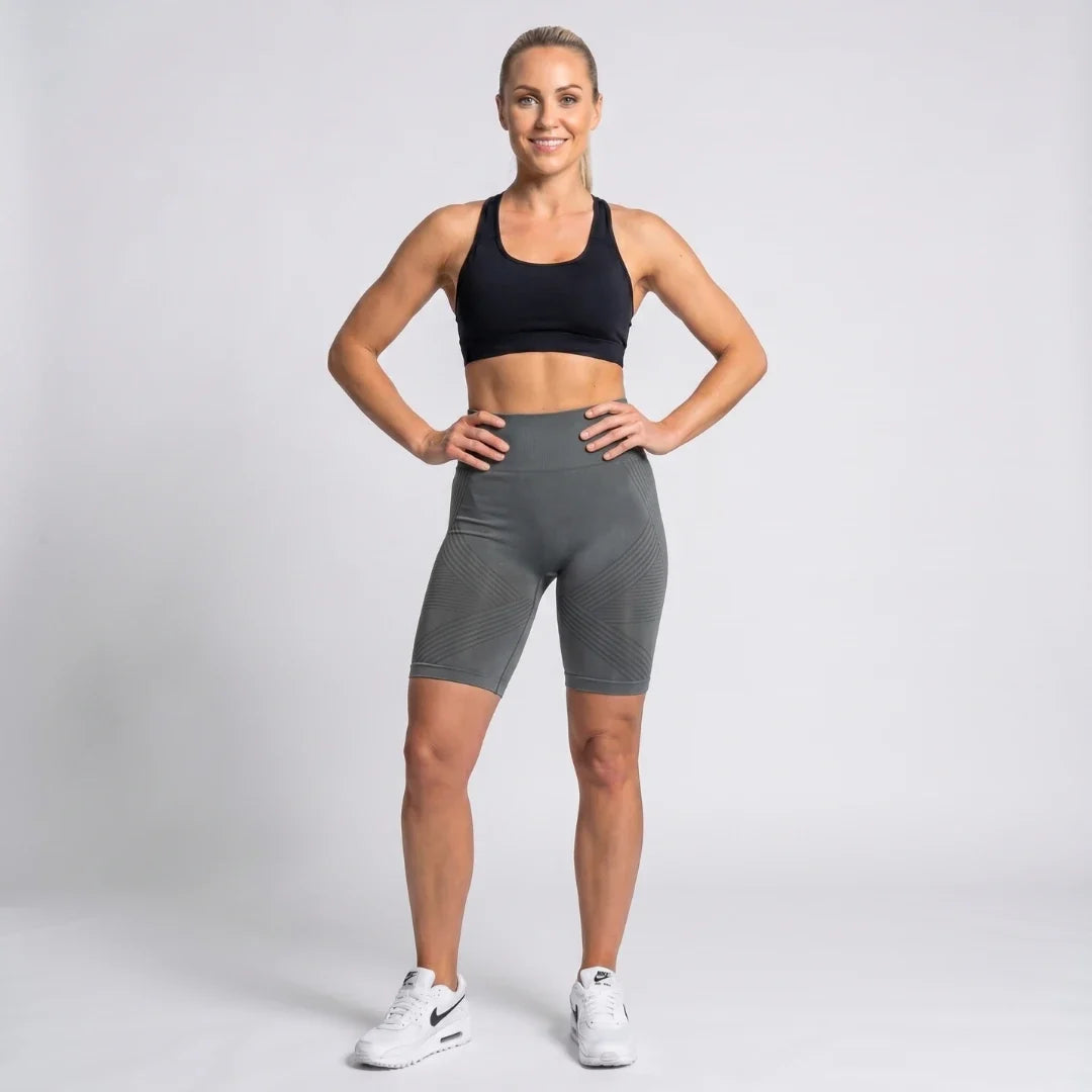 AUREN 3D Short Legging – Dark Grey
